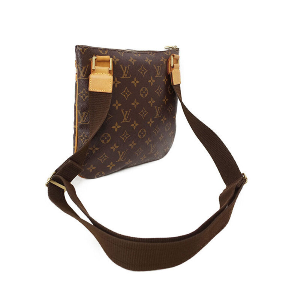 Louis Vuitton Shoulder Monogram Bosphore Bag Leather Brown Pochette